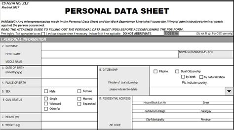 computer data sheet bfp|PDS Form Personal Data Sheet Download (PDF and Excel).